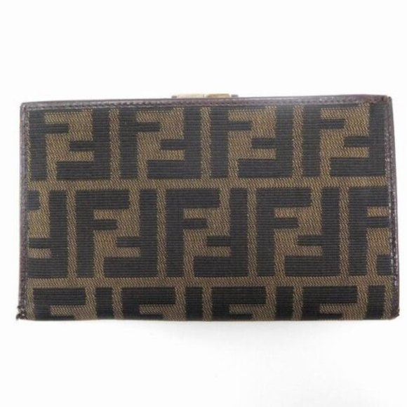 FENDI Two-folded wallet Zucca ?~ Authentic USED T16203 - Picture 2 of 8